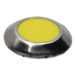 Конус тактильный, комбинированный, без штифта, D35х5, AISI304:PU, желтый